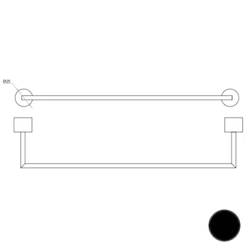 Officina 02 porta salviette nero matt codice prod: 2190006089 product photo Default L2