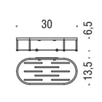 Contract cestino sganciabile ovale cromato codice prod: B96410CR product photo Foto1 L2