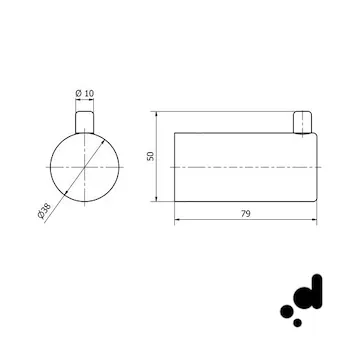Dot appendino cromato codice prod: EVDT403 product photo Foto1 L2