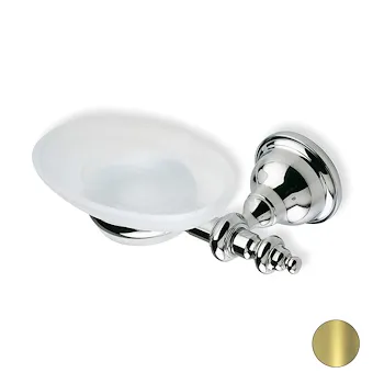 Elite porta sapone in vetro satinato oro codice prod: 000EL0916 product photo