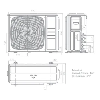 Condizionatore trialsplit Flexis Plus 7000+9000+12000 btu r32 bianco codice prod: AS20S2SF1FA+AS25S2SF1FA+AS35S2 product photo Foto6 L2