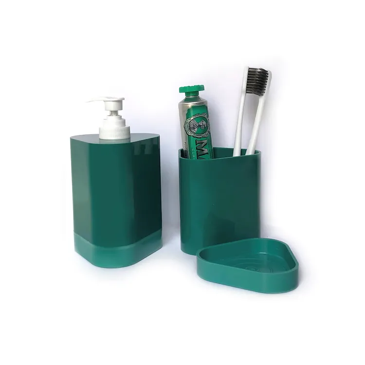 Margherita 13779991800 kit dispenser + bicchiere + porta sapone verde codice prod: 13779991800 product photo