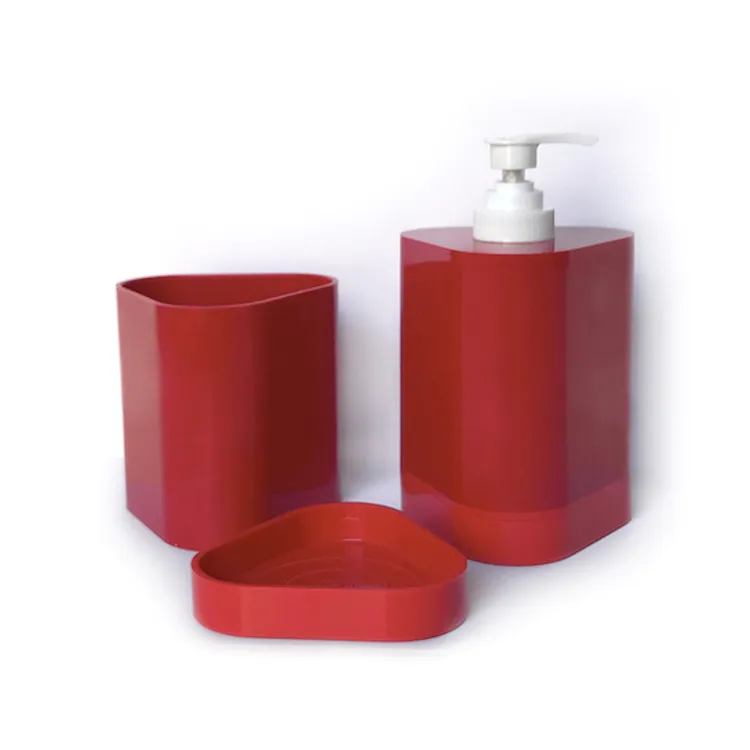 Margherita kit dispenser + bicchiere + porta sapone rosso codice prod: 13779990400 product photo