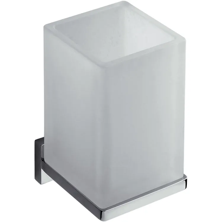 Look b1602 p/bicchiere parete van/bm portabicch bianco op vetro acidato natur codice prod: B16020BM-VAN product photo