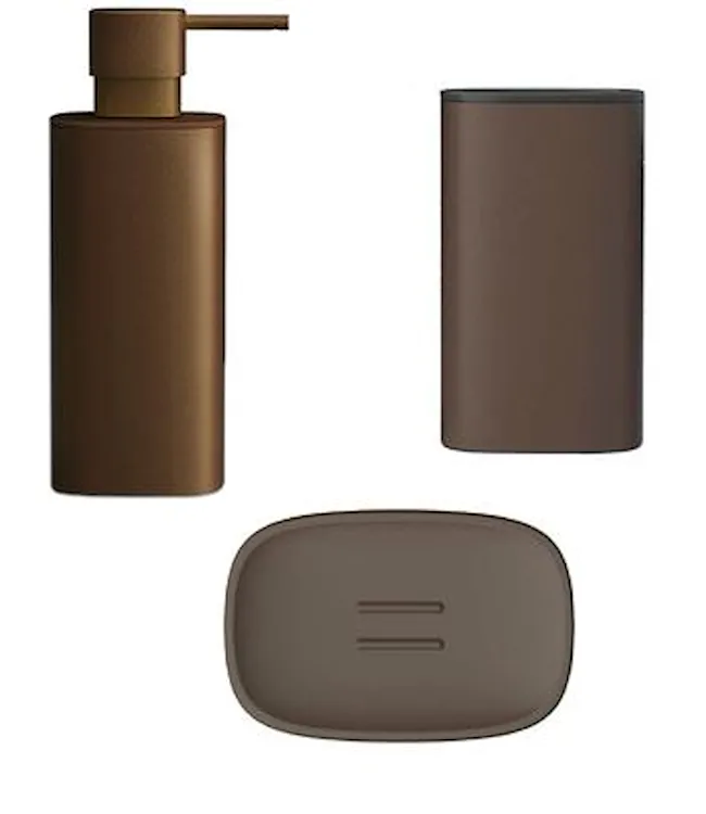 Set accessori bronze trenta mood porta sapone + bicchiere + dispenser codice prod: B30400C02+B30410C02+B93410C02 product photo
