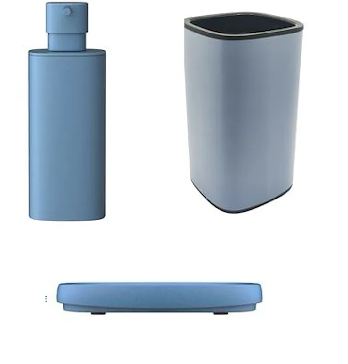 Set accessori ocean blue trenta mood porta sapone + bicchiere + dispenser codice prod: B30400C06+B30410C06+B93410C06 product photo
