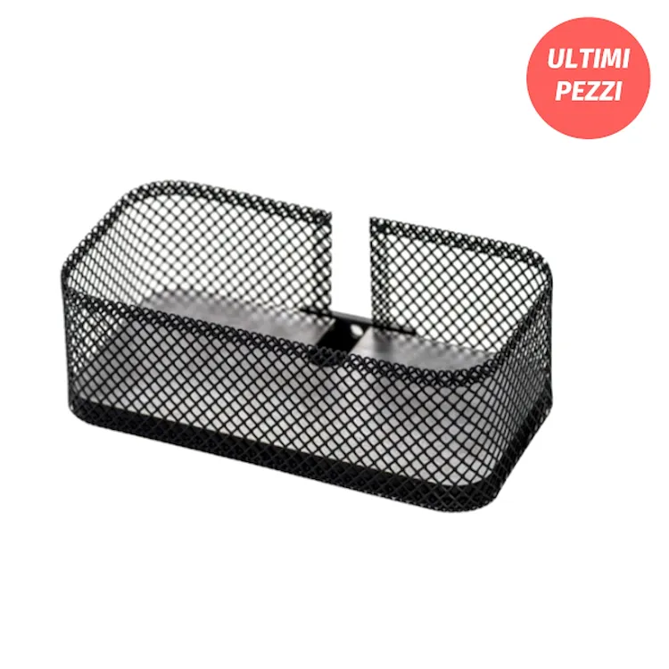 Prop mensola legno contenitore in rete metallica abbinare alla barra verticale nero opaco codice prod: EVBAMLCN product photo