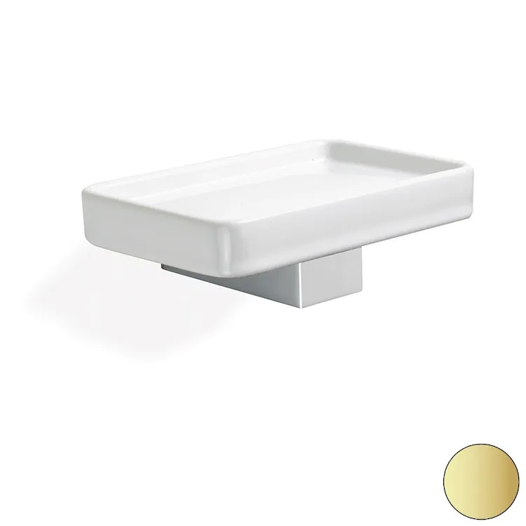 Gea porta sapone ceramica oro opaco codice prod: 000GE0918 product photo