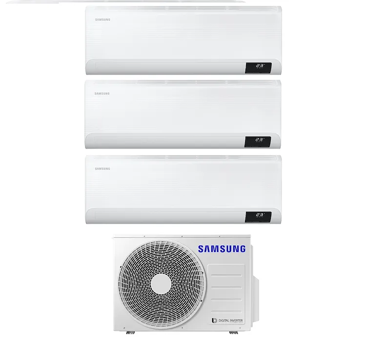 Condizionatore trialsplit con purificatore serie Cebu Wi-Fi 9000+9000+9000 btu codice prod: AR09(09)(09)TXFYAWKNEU+AJ052TX product photo