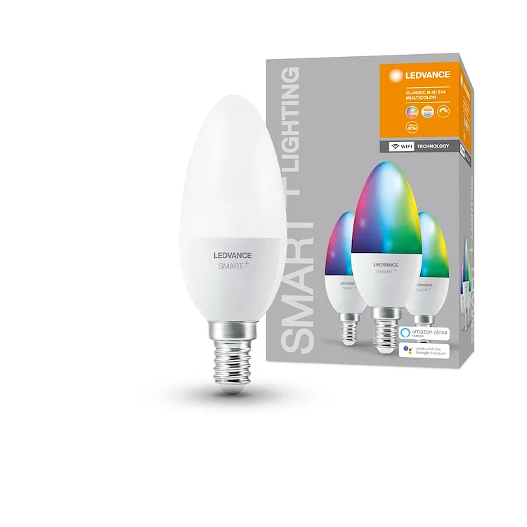 Set 3 lampadine Smart+ Wifi Classic B 40 rgbw e14 codice prod: SMT485938WF3 product photo