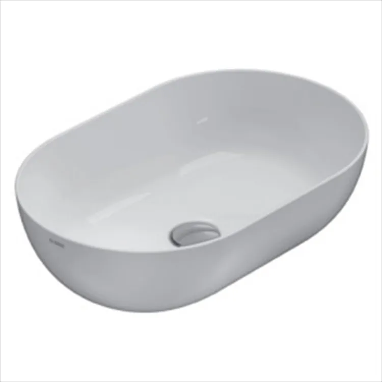 T-edge lavabo appoggio 54x37 senza fissaggi bianco opaco codice prod: B6O54BO product photo