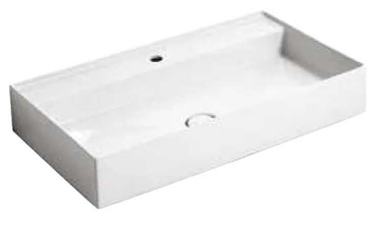 Lavabo in ceramica sosp.a muro 80x45 senza troppopieno codice prod: DSV17861 product photo