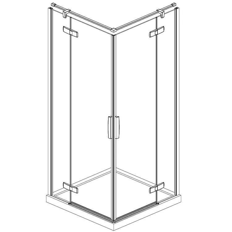 Porta pivot c/fisso in linea hall eight 120 dx angolo argento lucido codice prod: DSV17612 product photo