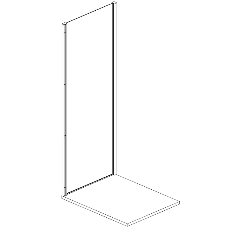 Terzo lato fisso hall six 80 solo per porte pivot argento lucido reversibile codice prod: DSV17549 product photo