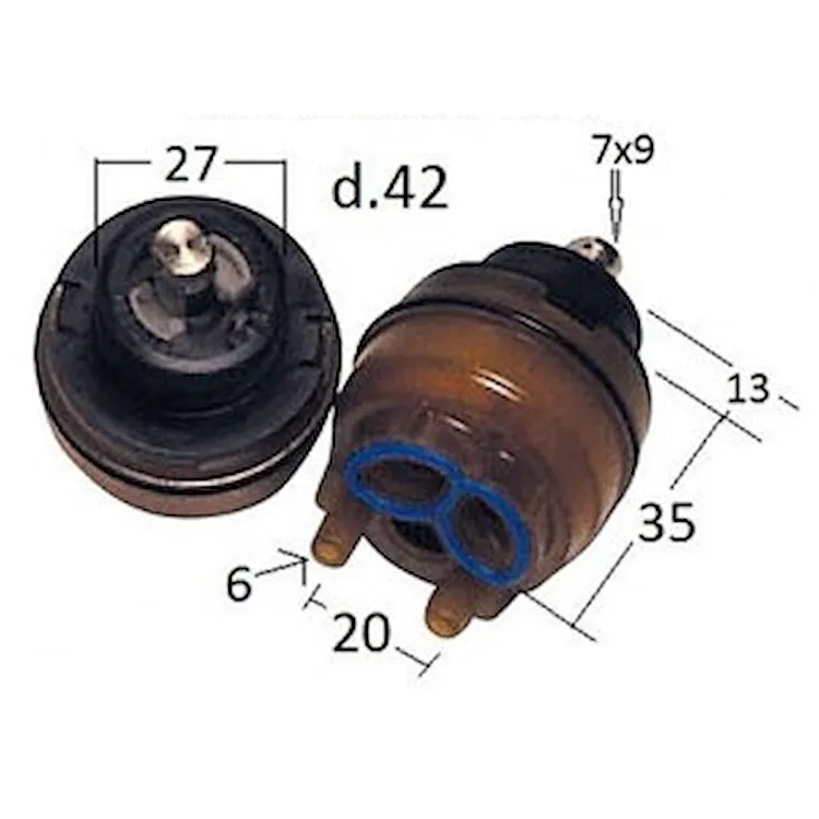 Ricambio 00000019v000 cartuccia per rubinetti 19v mamoli nero codice prod: 00000019V000 product photo