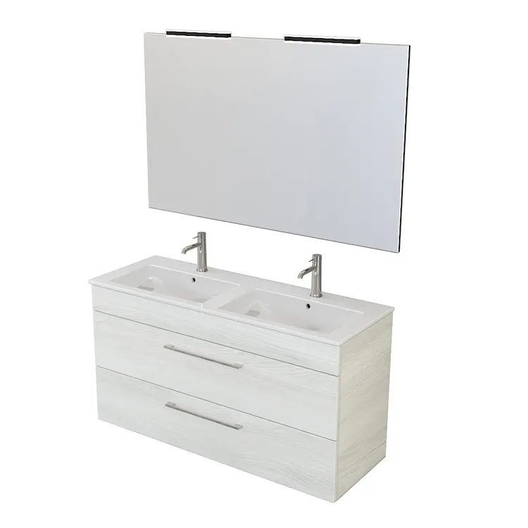 Easy mobile sospeso 118 cm con lavabo e specchio e lampada led olmo chiaro codice prod: 5SMRK40.044 product photo